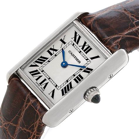 18790156476 cartier|Cartier Tank Louis White Gold W1541056 .